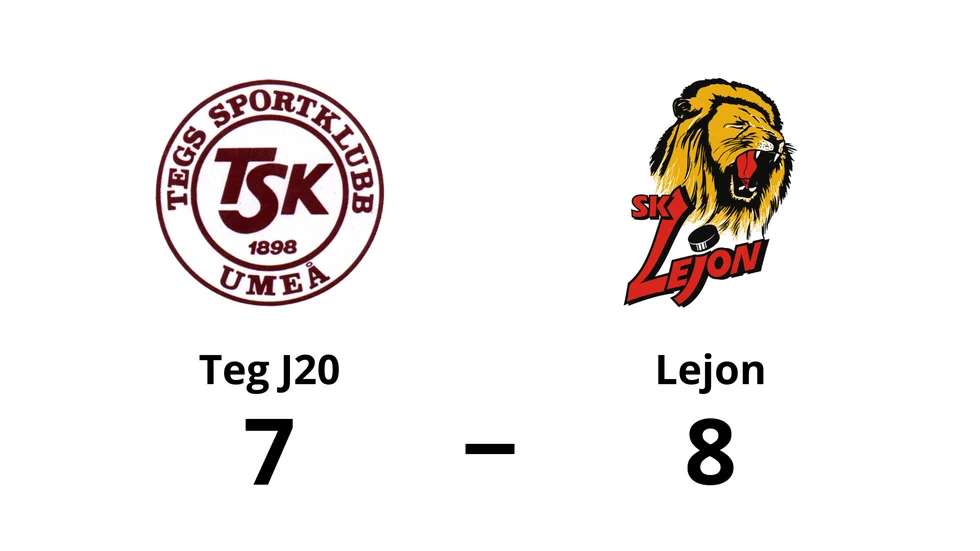 Teg J20 förlorade mot SK Lejon