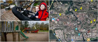 Få lekplatser i centrala Nyköping: "Måste ta sig en bit"