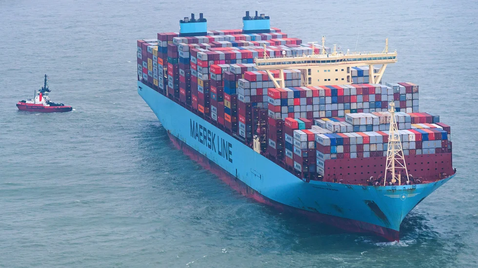 Maersk spår lättnader när det gäller flaskhalsar kring global fraktlogistik. Arkivbild.