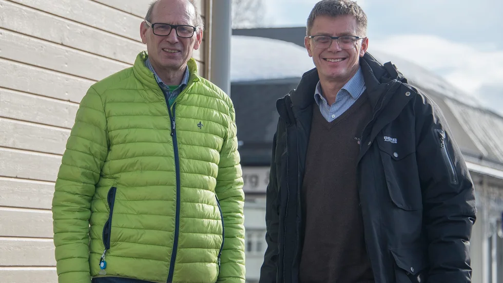 Lokalpolitiker Bjarne Hald (C) och riksdagsledamot Ola Johansson (C).