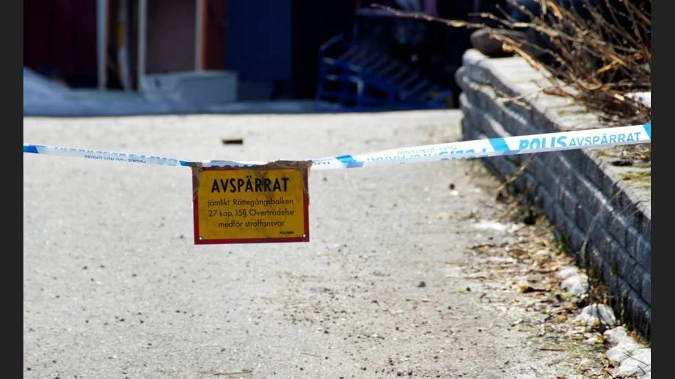 Fastigheten är avspärrad. 