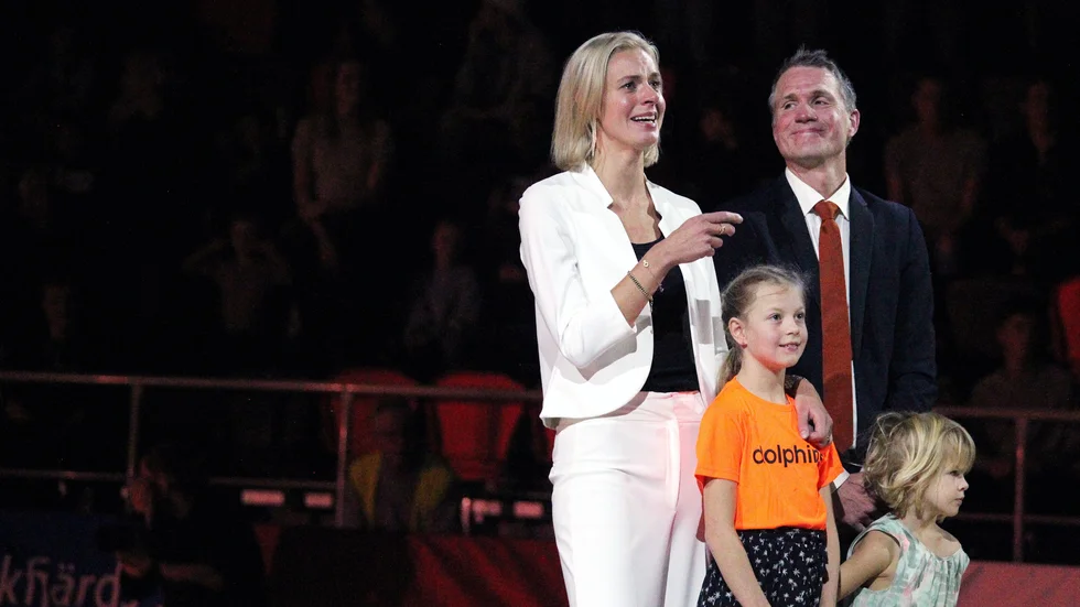 Elisabeth Egnell hyllades i Stadium Arena.