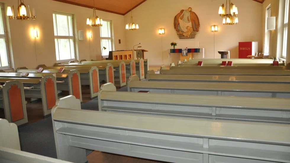 Interiör från Kristinebergs kyrka. Foto: Britta Stenberg