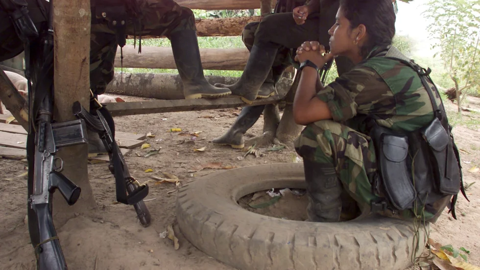 En tidigare medlem i gerillagruppen Farc. Arkivbild.