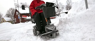 Snön blir ett rejält hinder för Siv