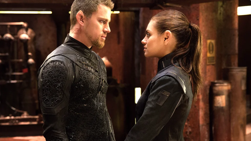 Kärlekspar. Channing Tatum och Mila Kunis i ”Jupiter Ascending”. Foto: Murray Close.