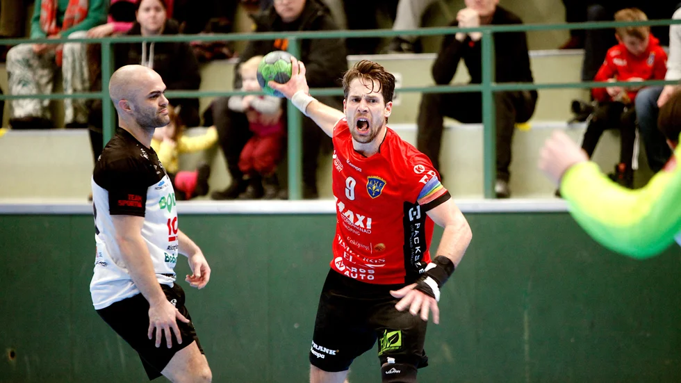 Gustav Odeheim gjorde sju mål för Enköpings HF och slet genom hela matchen.