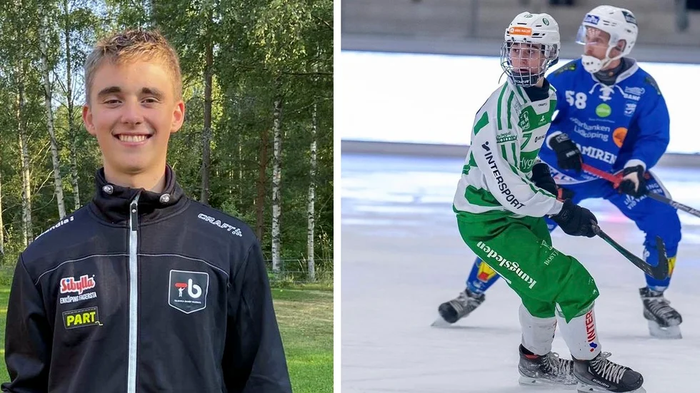 Oskar Alfredsson från när han fick debutera för Västerås SK i Elitserien mot Villa Lidköping.