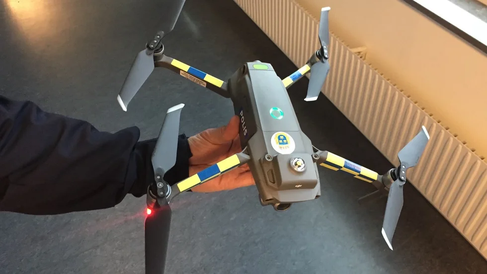 Polisens drönare, eller UAS (unmanned aerial system) som de egentligen kallas.