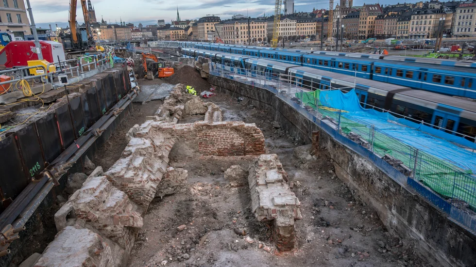 Resterna av källaren till huset där restaurang Pelikan bedrev sin verksamhet i 200 år.