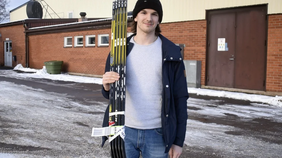 Viljami Wacklin, här utanför Vimmerby Hockeys ishall i början på 2018.