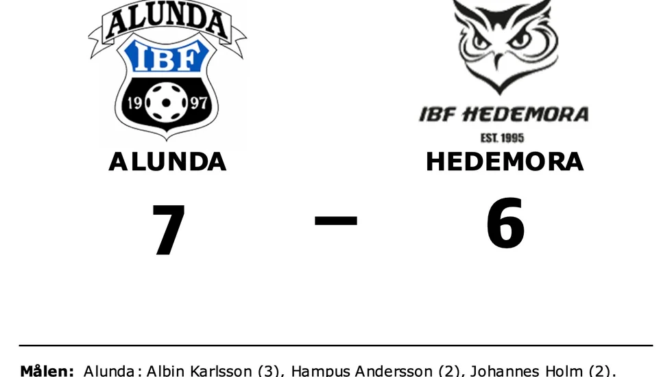Alunda IBF vann mot IBF Hedemora