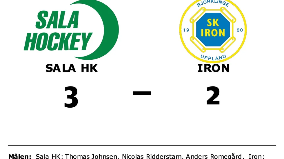 Sala HK vann mot SK Iron Hockey