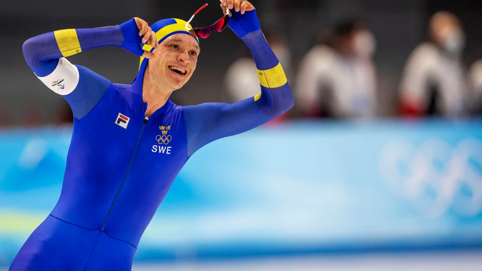 Nils van der Poel har redan tagit ett OS-guld i Peking, på 5|000 meter. Han är en ännu större favorit på den dubbla distansen i dag. Arkivbild.