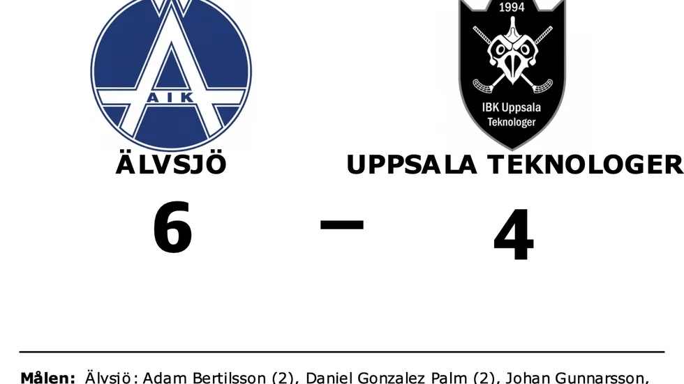 Älvsjö AIK IBF vann mot IBK Uppsala Teknologer