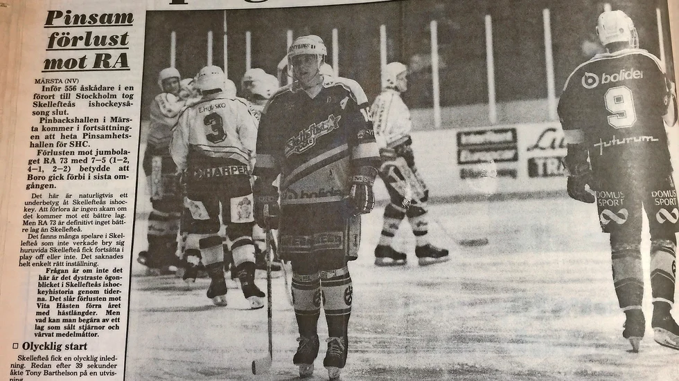Norrans sportsida efter haveriet mot RA 73 i sista omgången.