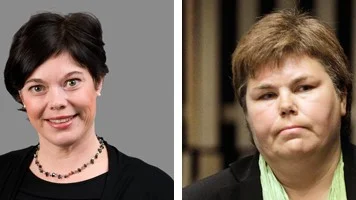 Marlene Burwick (S) och Maria Gardfjell (MP).