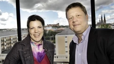 Kajsa Lindner, talesperson för Företagarna i Uppsala, och Lars Svensson, ordförande i Arenabolaget, hade hoppats på ett ja från politikerna i kväll.