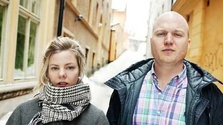 STOCKHOLM 20100212
Anna Persson och Joachim Läckberg i det svenska indiepopbandet Sambassadeur.
Foto: Johan Engman / SCANPIX /  Kod 10770