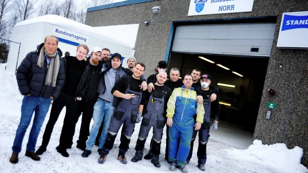 Teamet. Här är gänget bakom Bilskadecenter Norr i Boden.