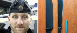 Person smet – lämnade stor kniv i bilen