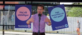Moderatledaren talade på torget