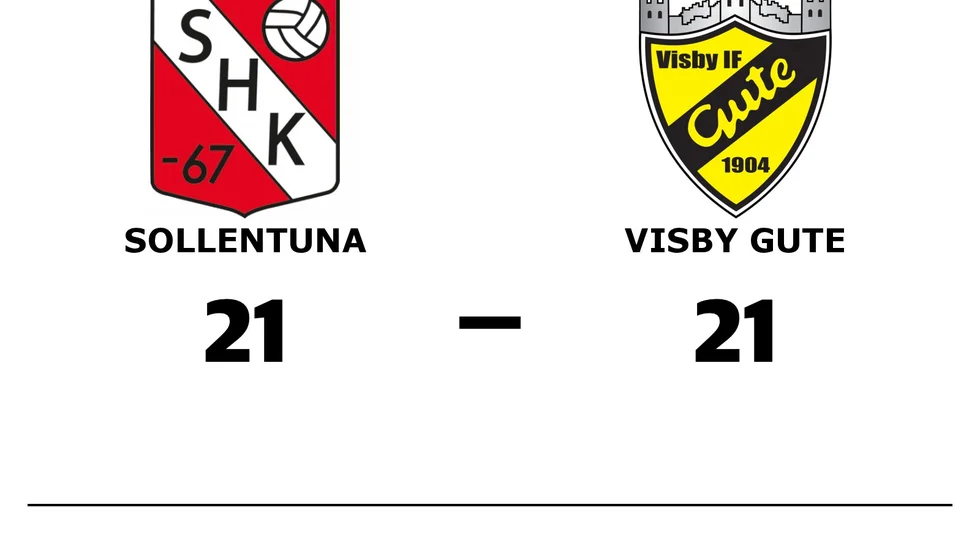 Sollentuna HK spelade lika mot Visby IF Gute Handbollsklubb