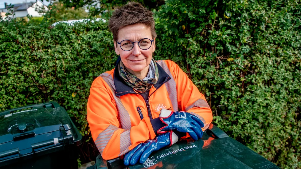 Ann-Sofie Hermansson, före detta kommunstyrelsens ordförande (S) i Göteborg, jobbar nu som renhållningsarbetare. Arkivbild.