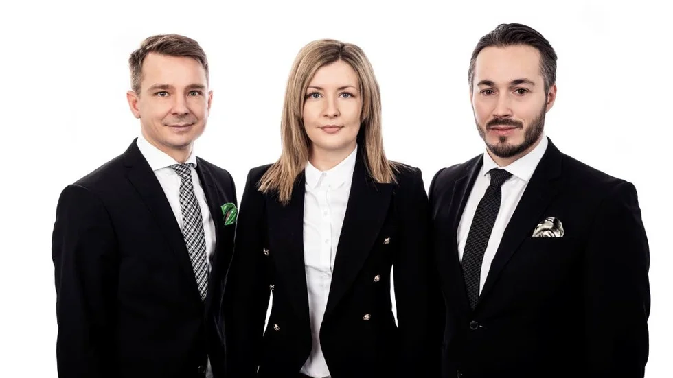 Erik Wallström, Sabina Högling och Petter Lindmark blir franchisetagare för Länsförsäkringar Fastighetsförmedling i Luleå.