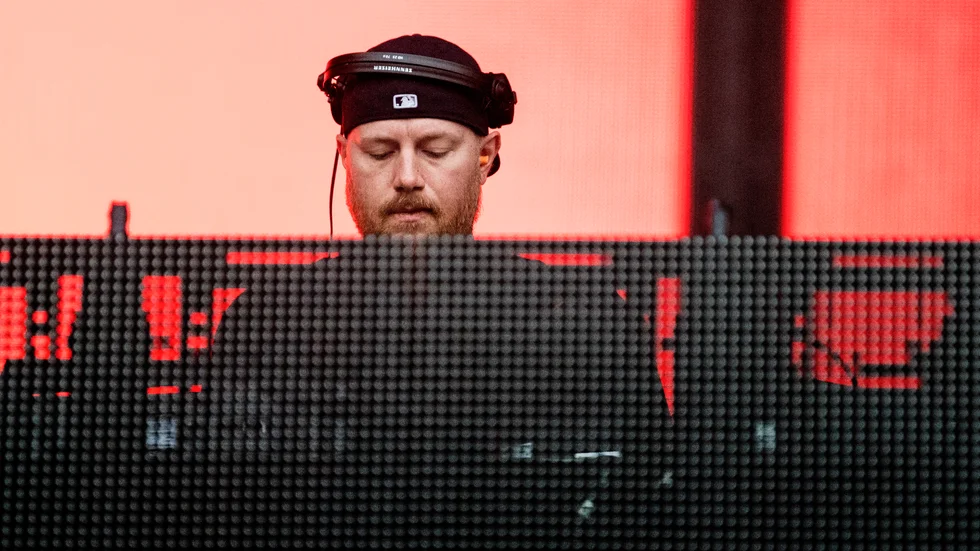 Artisten Eric Prydz inviger pop up-arenan Evenew vid Stockholms universitet. Arkivbild.