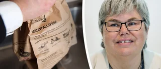 Avfall ska kastas i papperspåsar