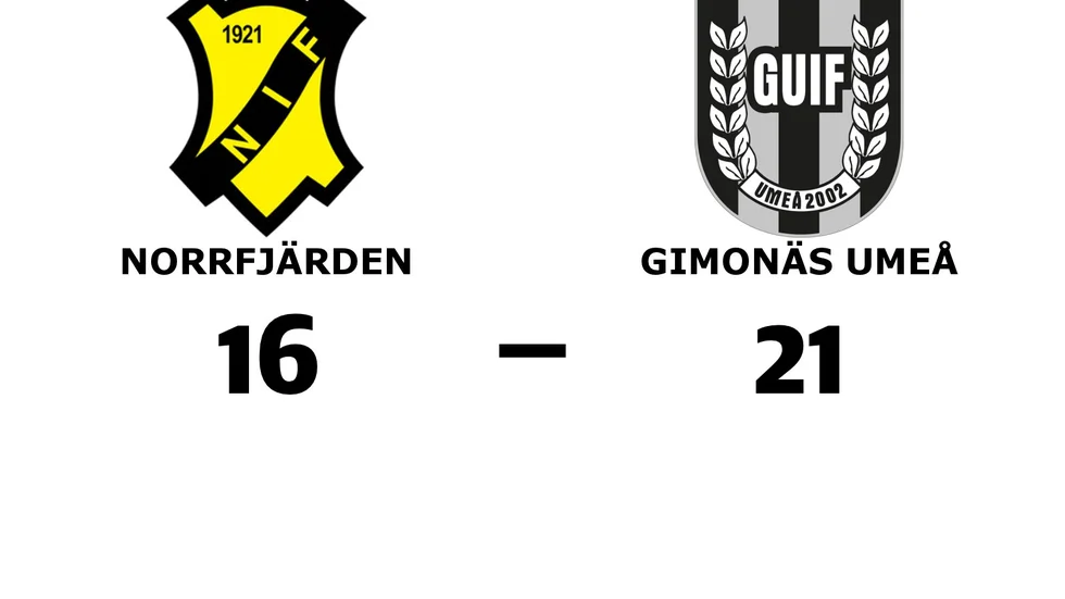 Norrfjärdens IF förlorade mot Gimonäs Umeå IF