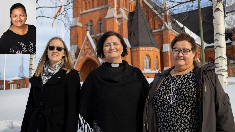 Anna Wallström, Charlott Rehnman och Yvonne Stålnacke. Infälld: Nina Berggård.
