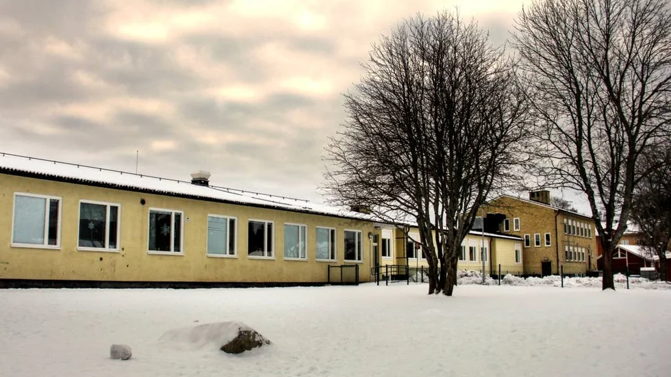 Dålig ventilation. I den här längan på Storvretaskolan måste ventilationen bli bättre.