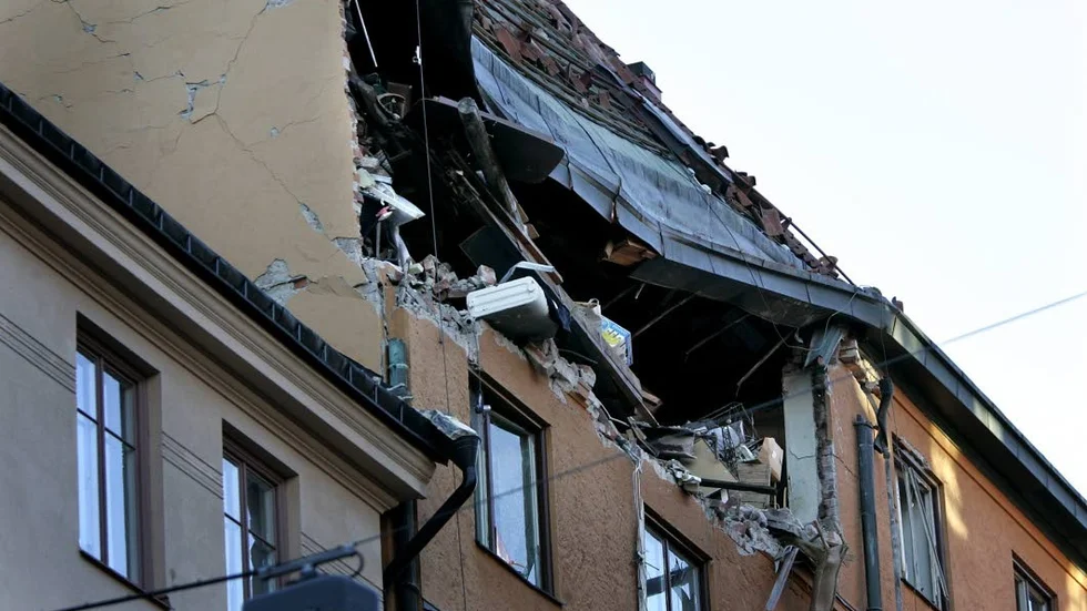 Lägenheten där KB-mannen sprängde sig i luften blev totalt demolerad.