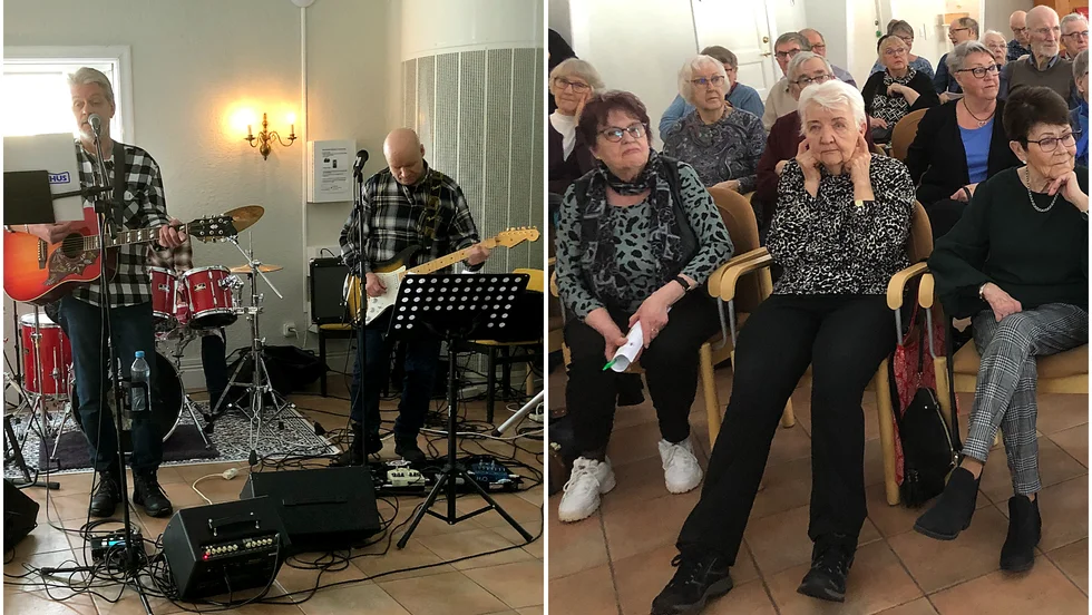 "Pärlans husband" spelade för de som deltog i mötet. Cirka 60 medlemmar kom till Älvsby folkhögskola.