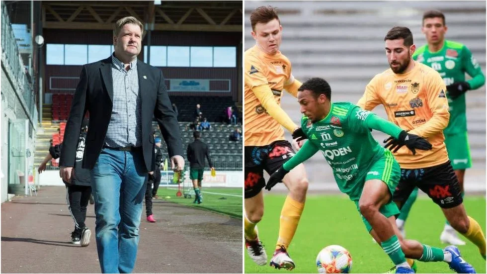 Christian Samuelsson, sportchef i BBK och mittfältaren Wille Clemons