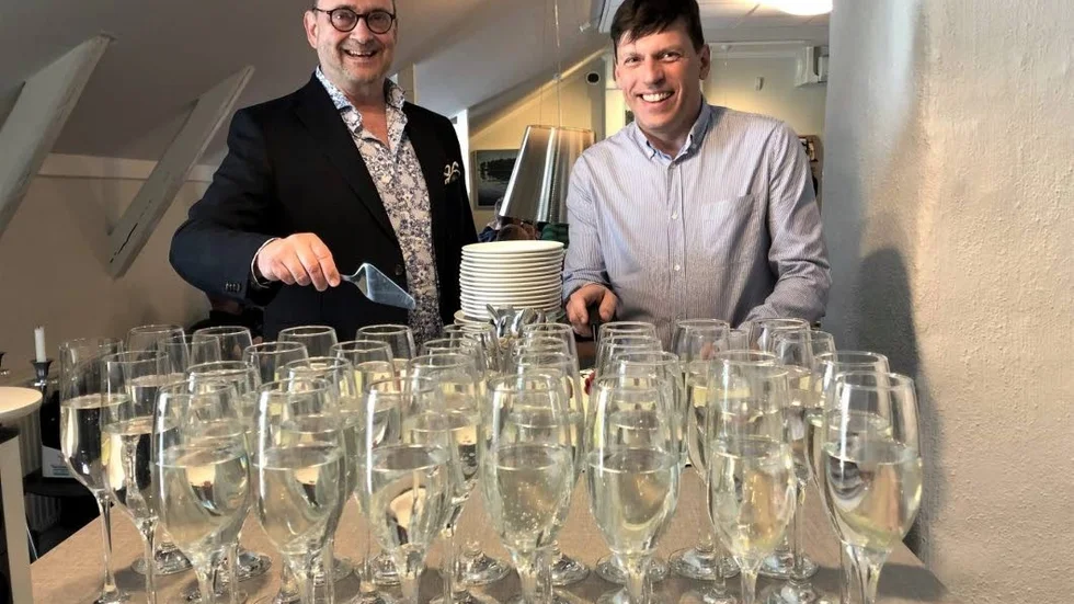 Gunnar Thålin, vd Galären och hotellprofilen Stefan Karlsson.