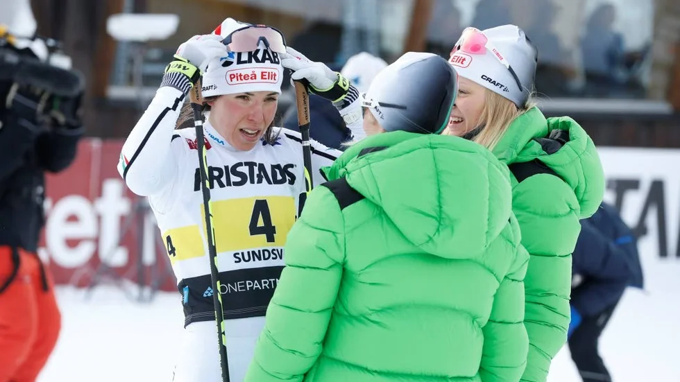 Charlotte Kalla, Mia Eriksson och Lisa Vinsa.