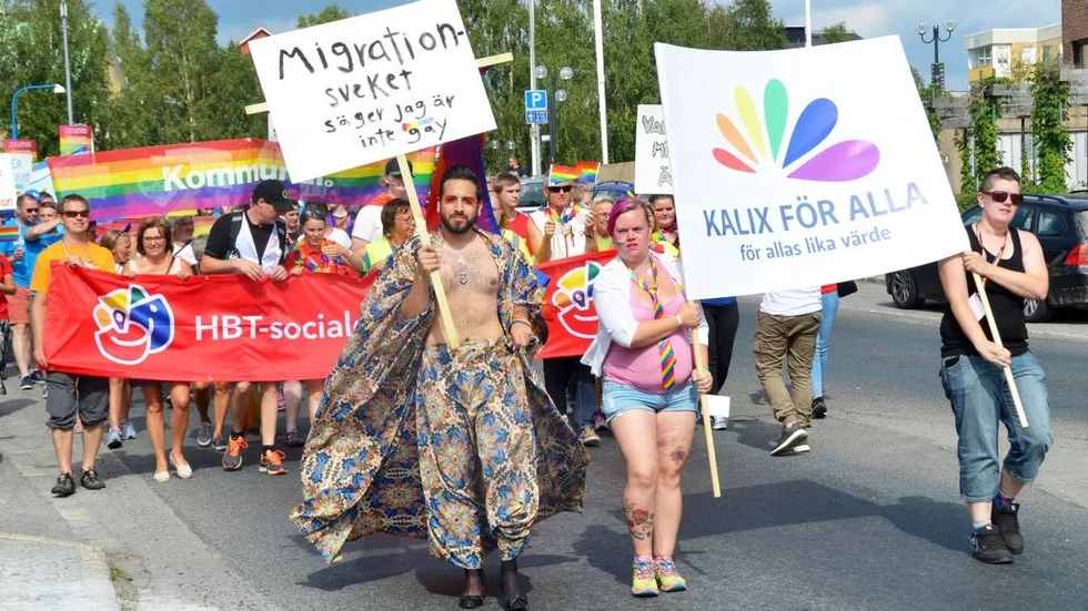 Så här såg det ut när Kalix Pride hölls 2018. 2024 riskerar arrangemanget att ställas in på grund av problem med att få sponsring.