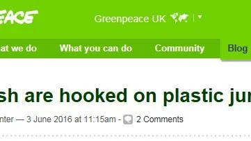 Greenpeace. Även miljöorganisationen Greenpeace uppmärksammade artikeln om mikroplasters påstått förödande effekter på abborrlarver.