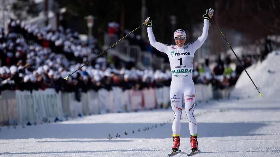 Charlotte Kalla kommer med största sannolikhet inte att åka sprintstaffeten i VM. Arkivbild.