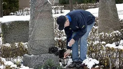 Sven-Erik Nyström var en de många som under lördagen besökte Gamla kyrkogården i centrala Uppsala.