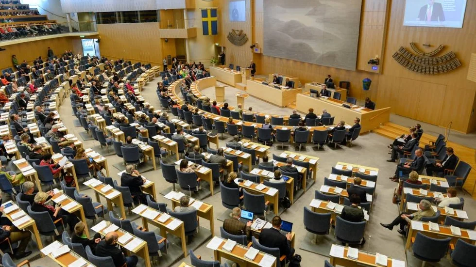 Plenisalen i Riksdagshuset.