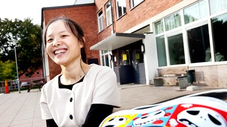 Utbytesstudenter träffas på Fyrisskolan .

Zhu Qinzhe