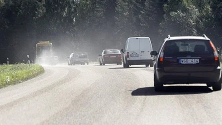 Väg 288 mellan Hökhuvud och Börstil utanför Östhammar.