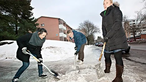 Izabell Zaza, Mattias Kristensson och Caroline Andersson från SSU ryckte ut.