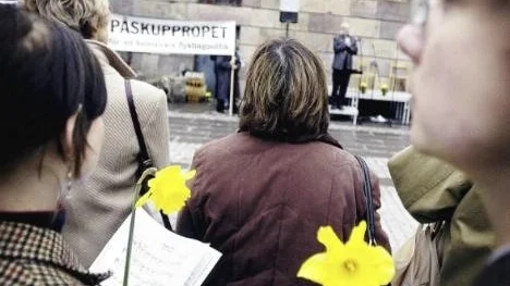 Bilden är från ett tidigare påskupprop.