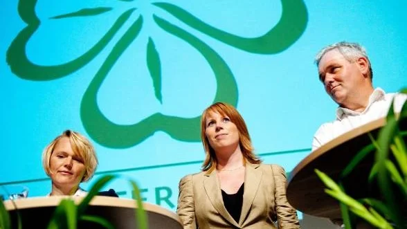 Centerns partiledarkandidater Anna-Karin Hatt, Annie Lööf och Anders W Jonsson utfrågas 2011.
