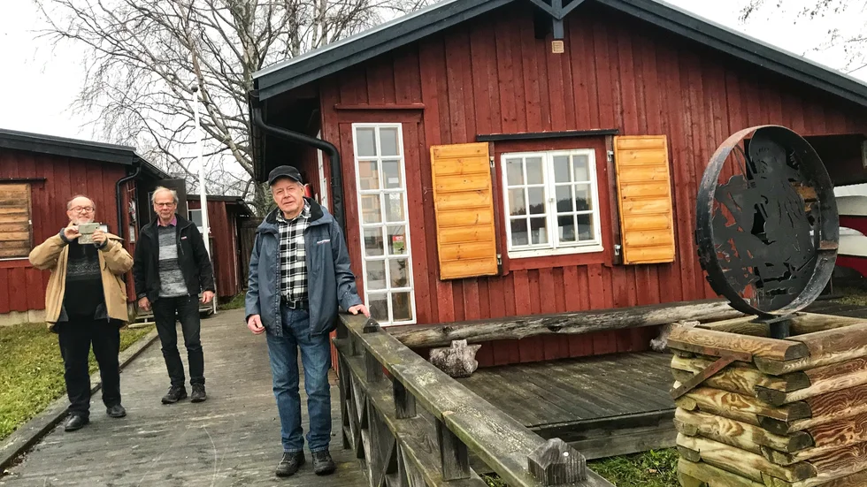 Lars Gustafson, Torgny Högman och Åke Larsson från Föreningen Marmabygden. 